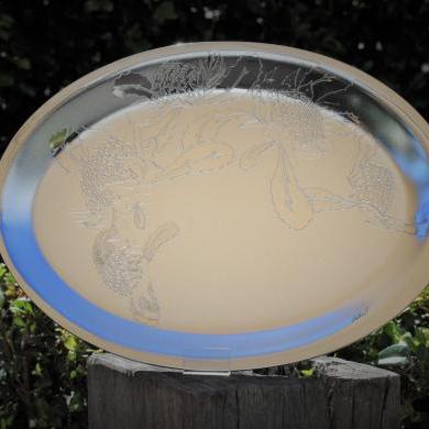 Oval Plate by Don Shiel in Waratah Pattern