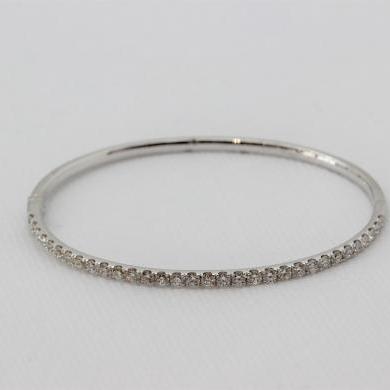 The Diamond Bangle - White Gold