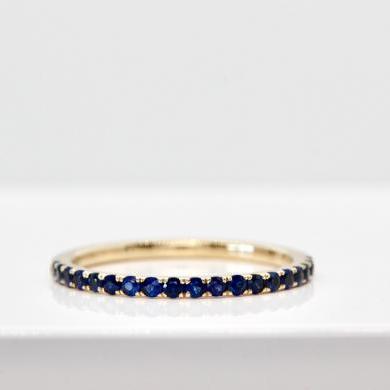 14ct Yellow Gold Sapphire Stacker Ring