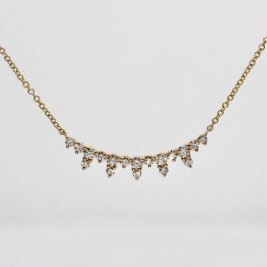 14ct Yellow Gold Diamond Necklet