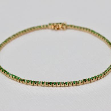 The Petite Tennis Bracelet - Emerald