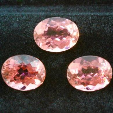 Set of Three Oval Cut Tourmalines