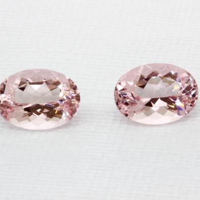 A Pair of Oval Cut Pink Morganites