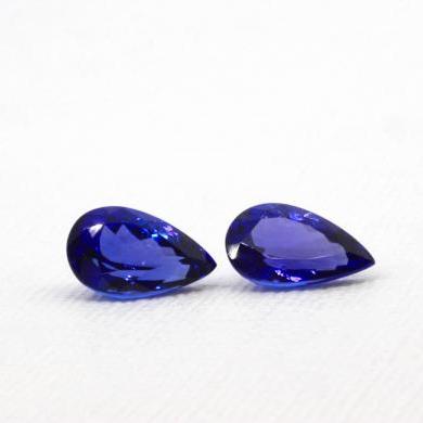 Pair of Pear Cut Tanzanites