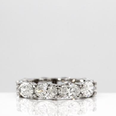 Platinum Oval Diamond Full Eternity Ring