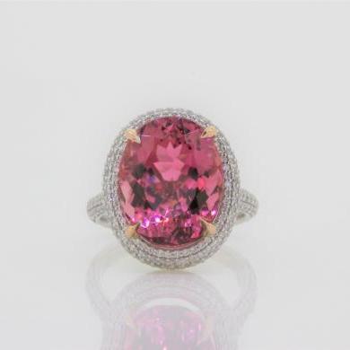 The Tourmaline & Pave Diamond Ring