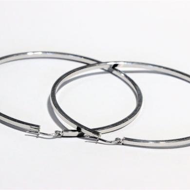 The White Gold Hoops