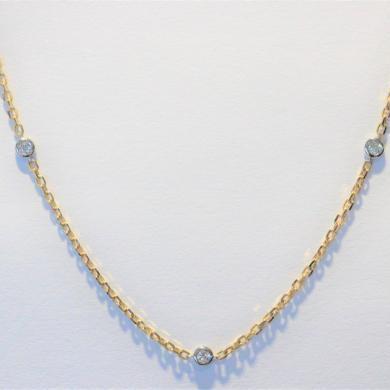 The Diamond Strand Necklace - Yellow/White