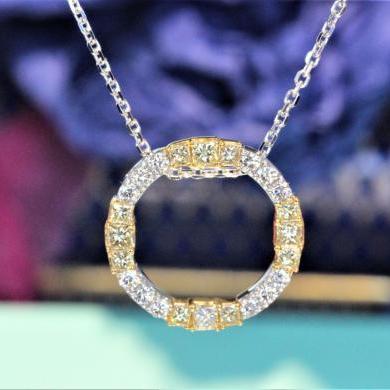 The Yellow & White Diamond Pendant