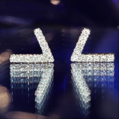 The Diamond Chevron Earrings