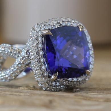 The Cushion Tanzanite Ring