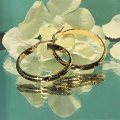 The Half Round Yellow Gold Hoops