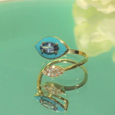 The Horus Sapphire & Diamond Ring