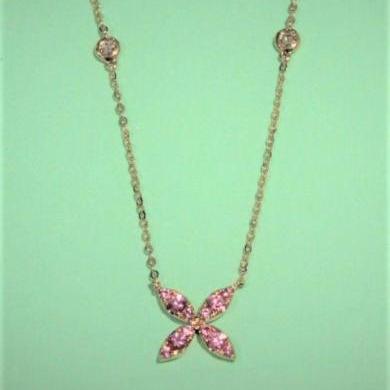 The Flora Pendant - Pink Sapphire