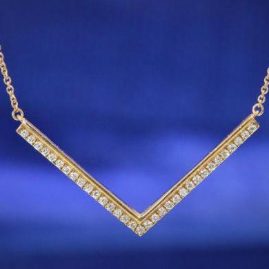 The Chevron Diamond Pendant