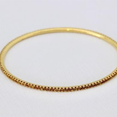 18ct Yellow Gold Sapphire Bangle